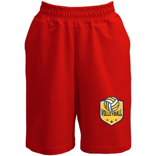 Мужские шорты, Красный, volleyball team logo