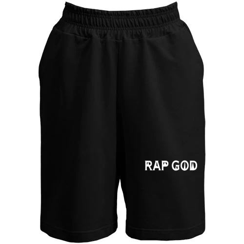 Чоловічі шорти, Чорний, RAP GOD