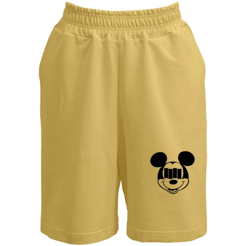 Женские  шорты, Желтый, Black Flag Mickey Style