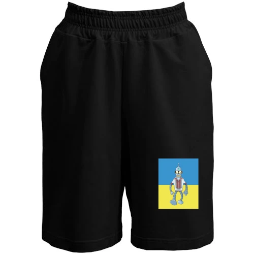 Женские  шорты, Черный, с украинским Бендером