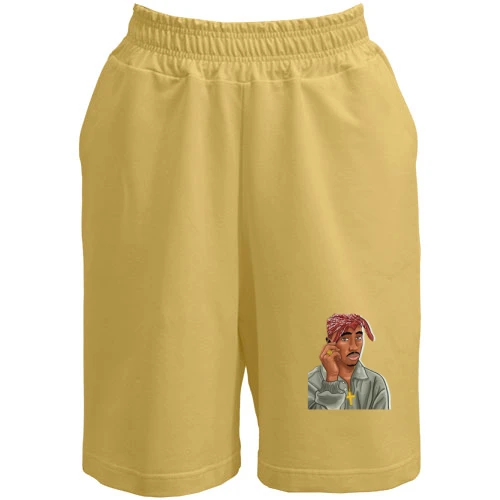 Женские  шорты, Желтый, с 2PAC (иллюстрация)