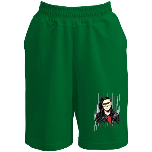 Женские  шорты, Черный, со Skrillex