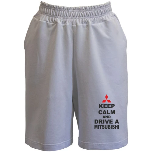 Жіночі шорти, білий, Keep calm and drive a Mitsubishi