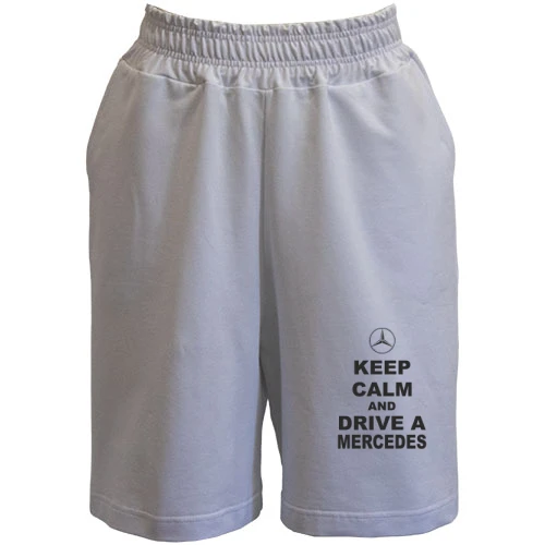 Жіночі шорти, білий, Keep calm and drive a Mercedes