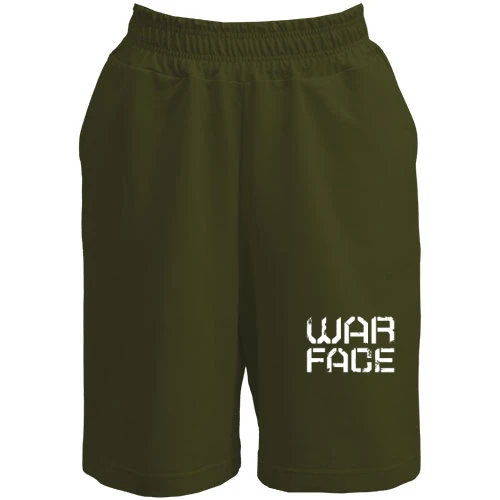 Женские  шорты, Черный, с логотипом Warface