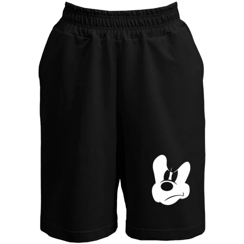 Женские  шорты, черный, Mickey (силуэт)