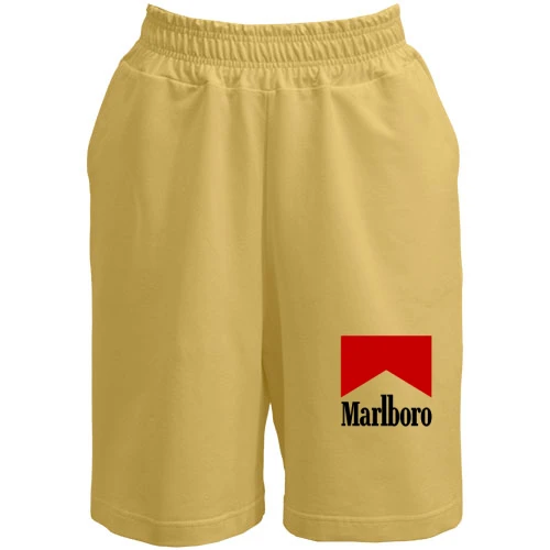 Жіночі шорти, жовтий, з написом "Marlboro"
