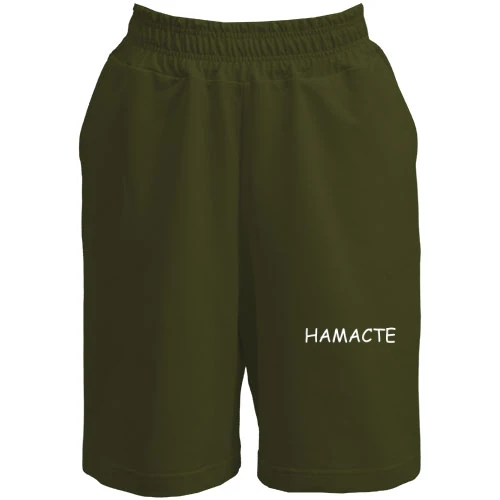 Женские  шорты, Черный, с надписью "Намасте"