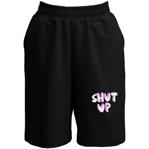 Женские  шорты, Черный, Shut Up