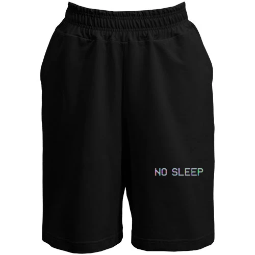 Женские  шорты, Черный, с надписью "No sleep"