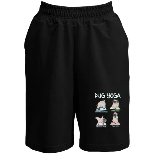 Женские шорты Pug Yoga Мопс Йога