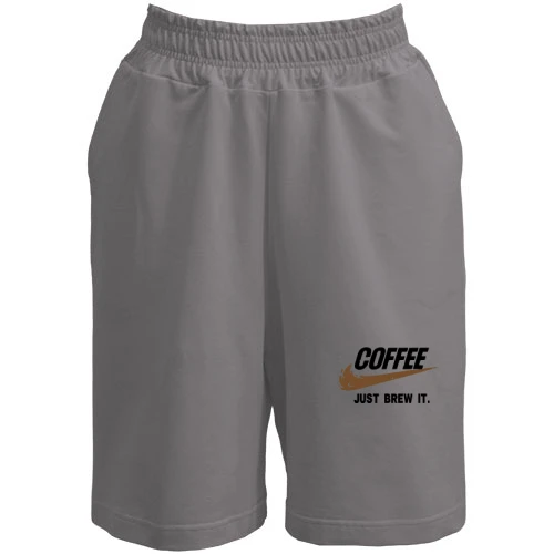Женские  шорты, Серый, Coffee Just brew it