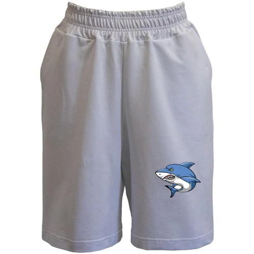 Женские  шорты, Белый, Angry Shark