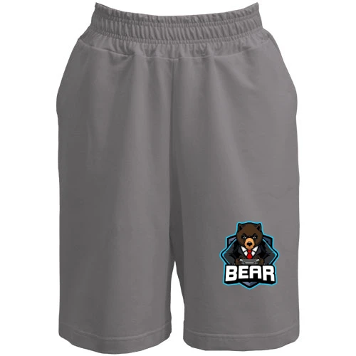 Женские  шорты, Серый, Bear gamer 2