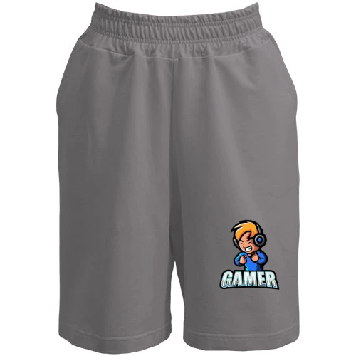 Женские  шорты, Серый, Gamer.