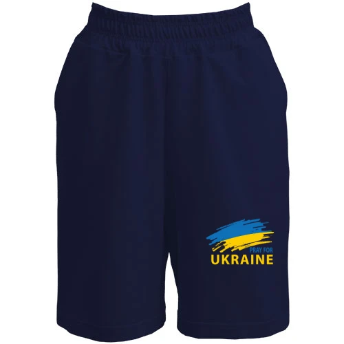 Женские шорты с надписью «Pray for Ukraine»