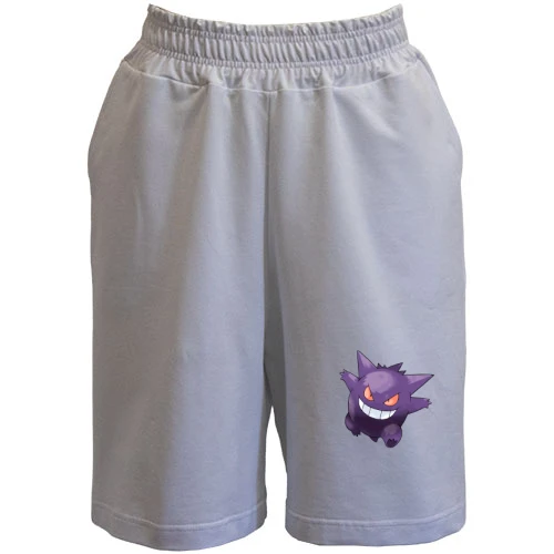 Жіночі шорти, білий, з покемоном Генгар (Gengar)
