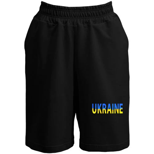 Женские шорты Ukraine (желто-синяя надпись)
