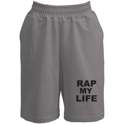 Женские  шорты, Синий, Rap my life