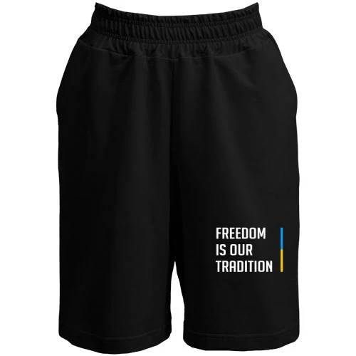 Женские  шорты, Черный, Freedom is our tradition