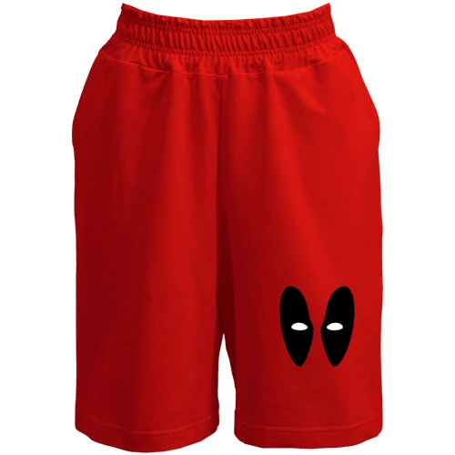 Женские шорты, красный, Deadpool (глаза)