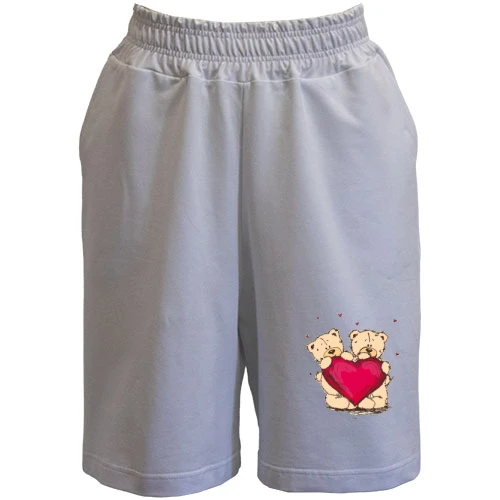 Женские  шорты, Белый, с мишками Teddy
