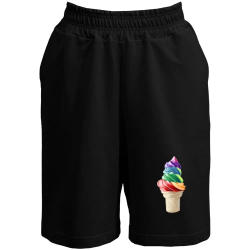 Жіночі шорти, Чорний, Gourmet ice-cream