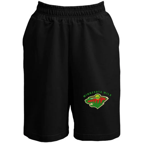Женские  шорты, Черный, с вышитой эмблемой Minnesota Wild