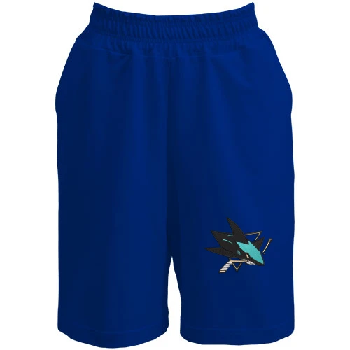 Жіночі шорти, Синій, з вишитою емблемою San Jose Sharks