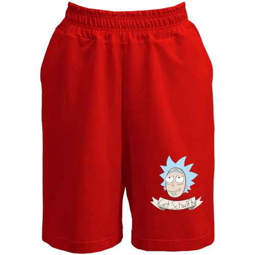 Женские шорты, красный, get Schwifty