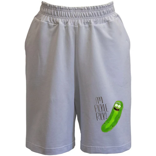 Женские шорты, белый, I'm pickle Rick!