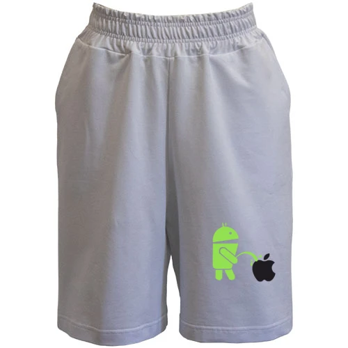 Жіночі шорти, синій, Android vs Apple