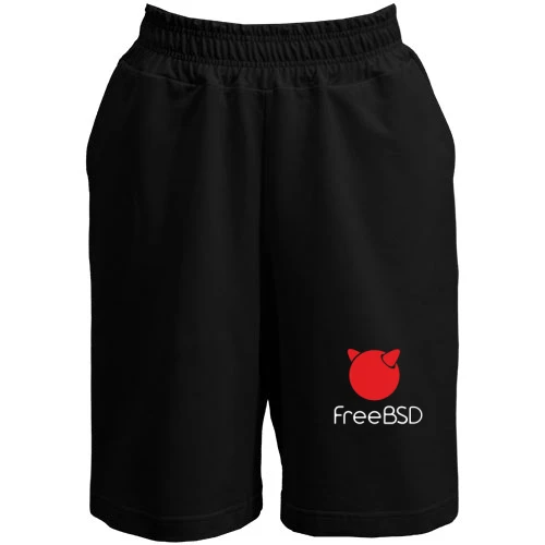 Женские шорты, черный, FreeBSD