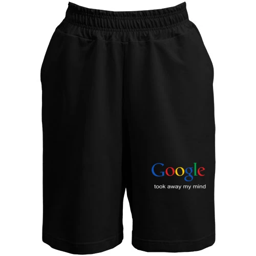 Жіночі шорти, чорний, Google took away my mind
