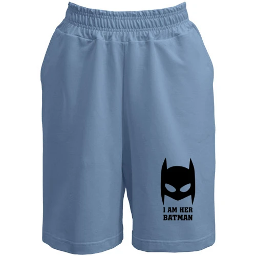 Женские  шорты, синий, I am her batman