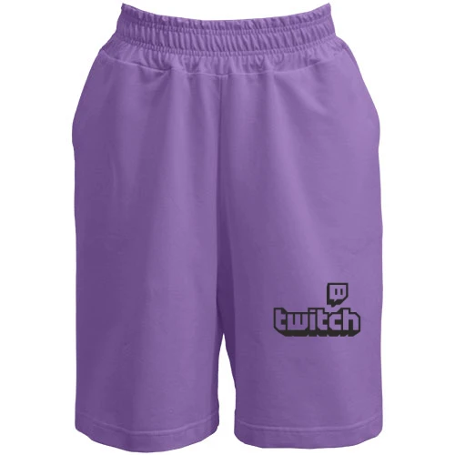Жіночі шорти, чорний, з логотипом twitch