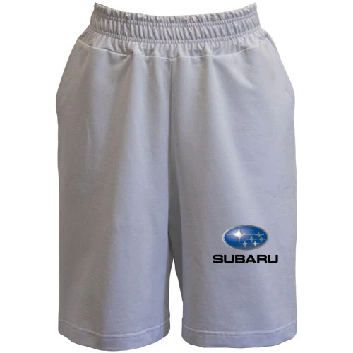 Жіночі шорти, білий, з лого Subaru
