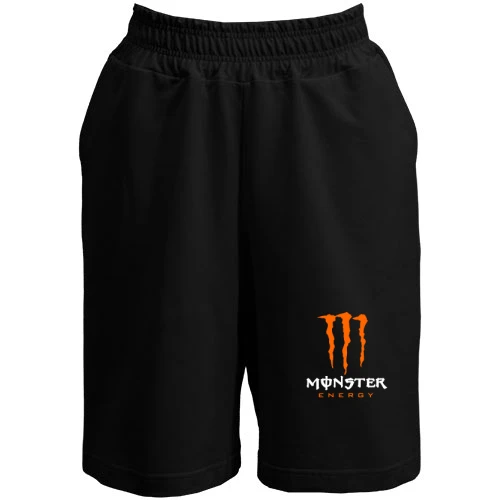 Женские  шорты, черный, Monster energy (orange)