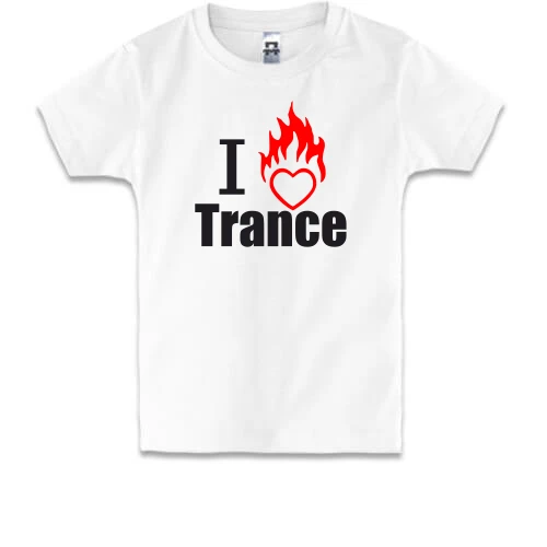 Детская футболка, Желтый, I love Trance (3)