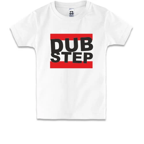 Дитяча футболка, Білий, Dub step (напис)