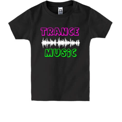 Дитяча футболка, Чорний, Trance music