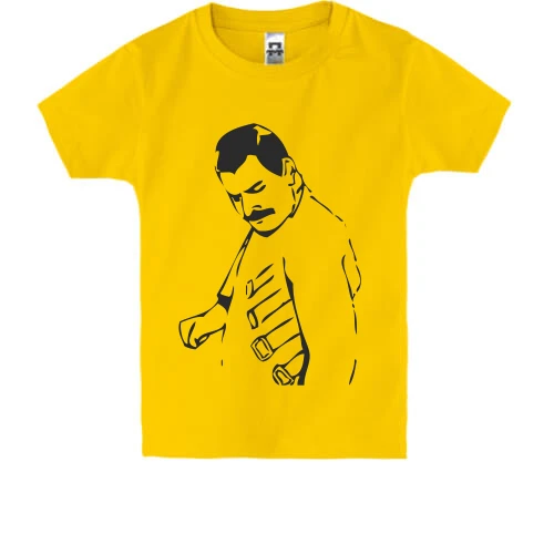 Детская футболка, Желтый, Freddie Mercury