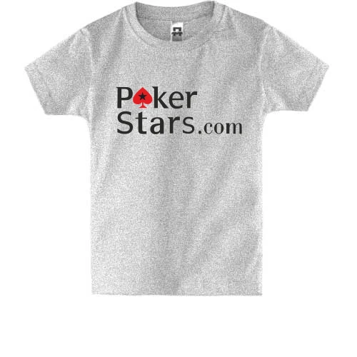Детская футболка, Серый меланж, Poker Stars.com