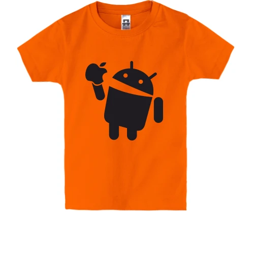 Детская футболка Apple VS Android.