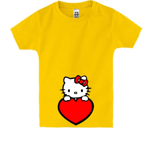 Детская футболка Kitty с сердцем