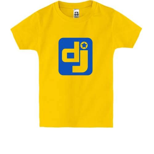 Детская футболка, Желтый, DJ
