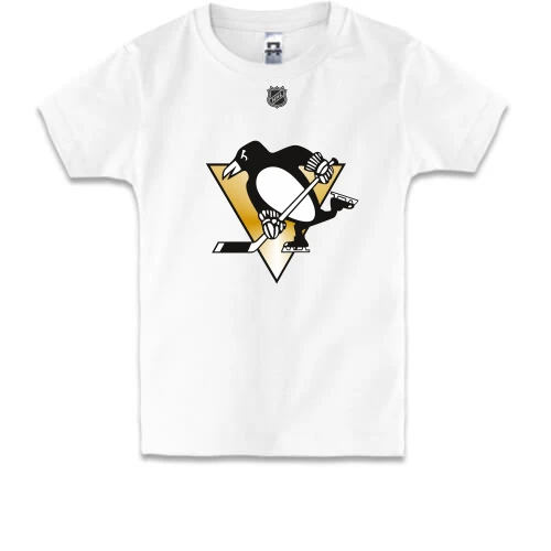Детская футболка Pittsburgh Penguins с пингвином и золотым треугольником