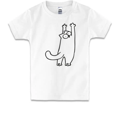 Детская футболка Simon's cat царапается