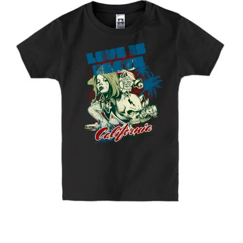 Детская футболка Love is beach California