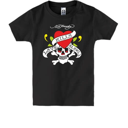 Дитяча футболка, Чорний, Ed Hardy